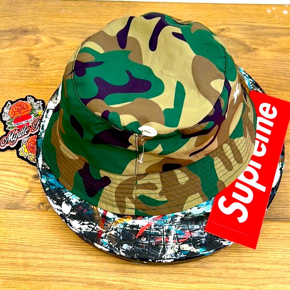 🟢HURLEY BUCKET HAT  | Green Camo | Awesome Hat | super cool find - Picture 3 of 16